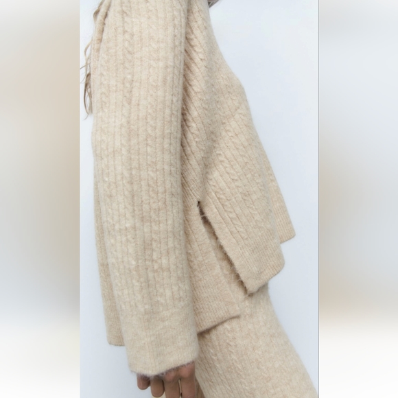 Zara Rib Cable Knit Sweater - Picture 6 of 8